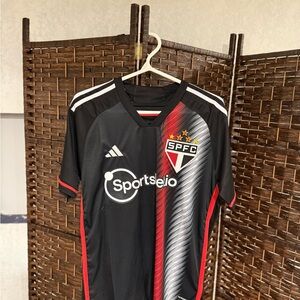 SPFC Black and Red Soccer Jersey (Sao Paolo)
